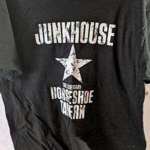 Gildan Black Tee  White Star Print